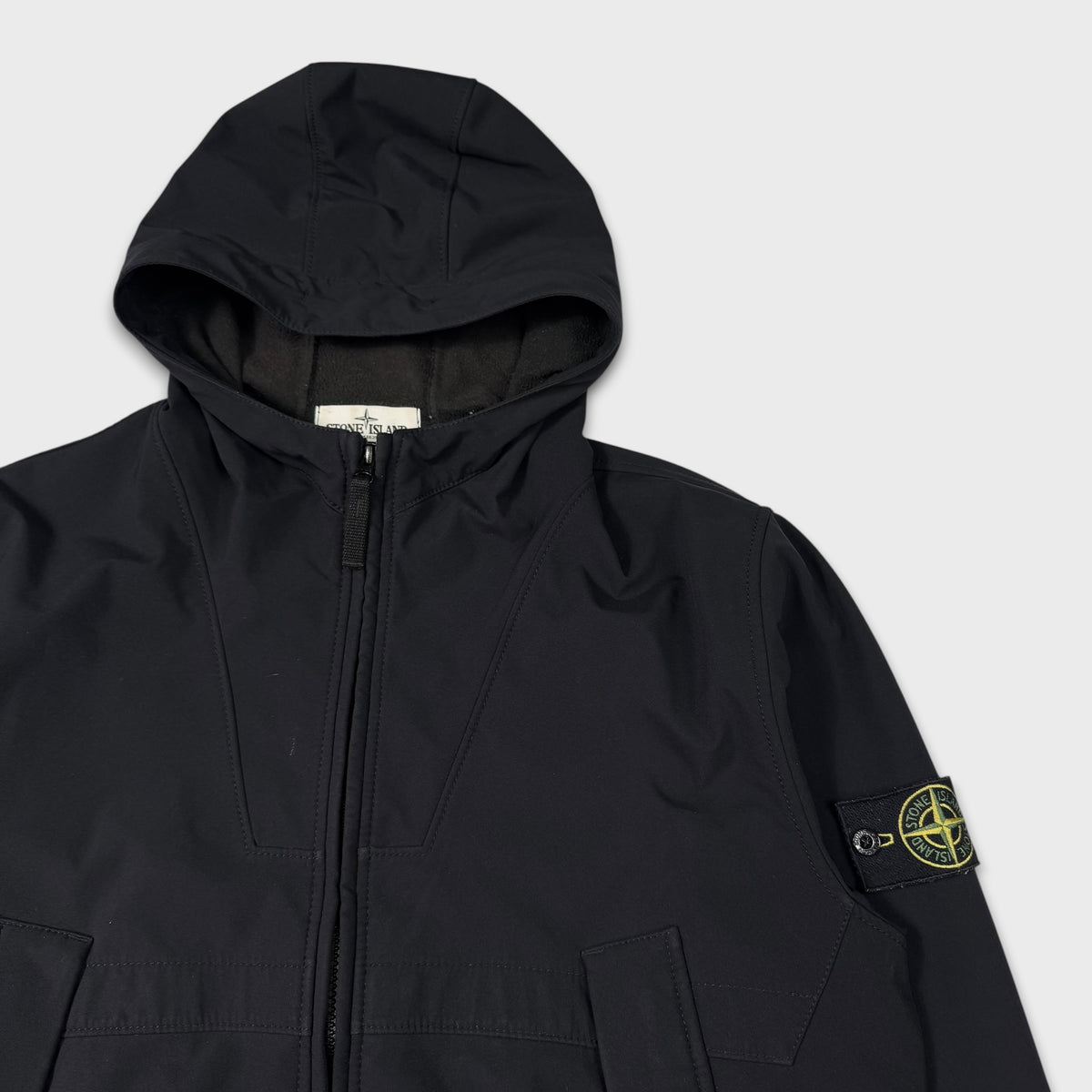 Stone Island Black Soft Shell-R Jacket XXL
