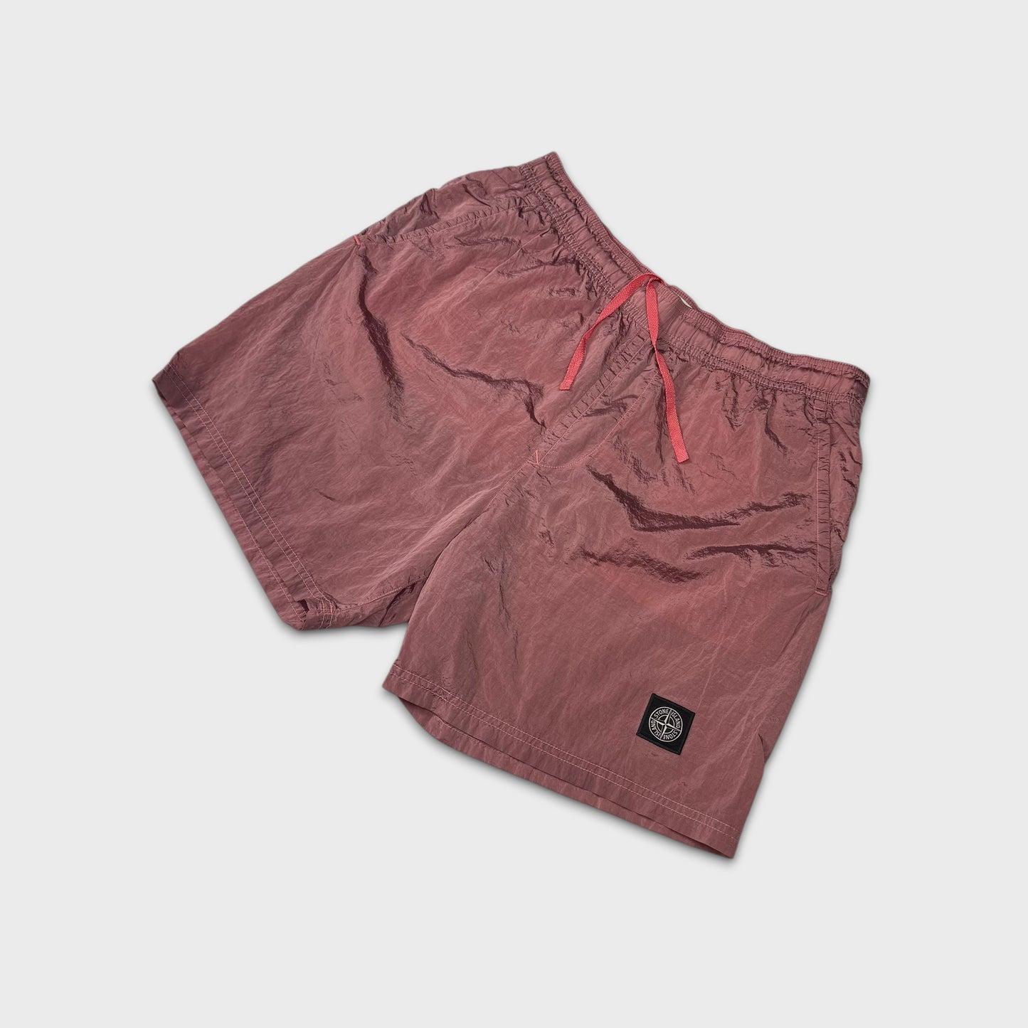 Stone Island Coral Pink Nylon Metal Shorts L
