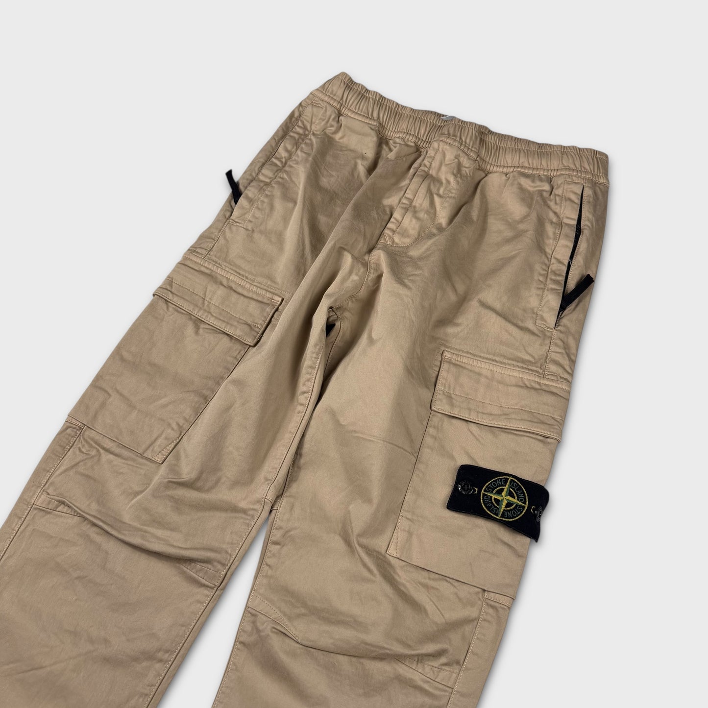 Stone Island Beige Badge Cargo Pants W30
