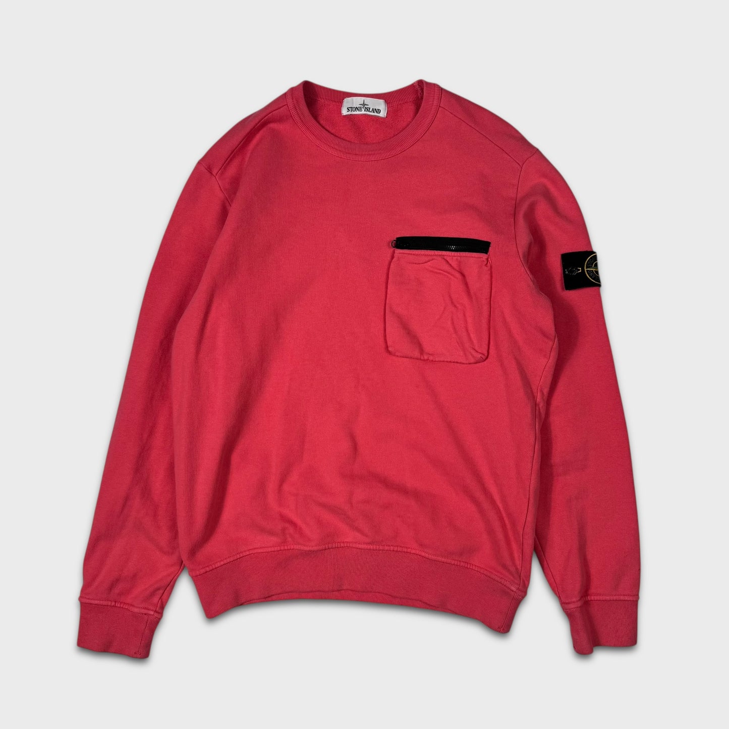 Stone Island Hot Pink Pocket Crewneck M