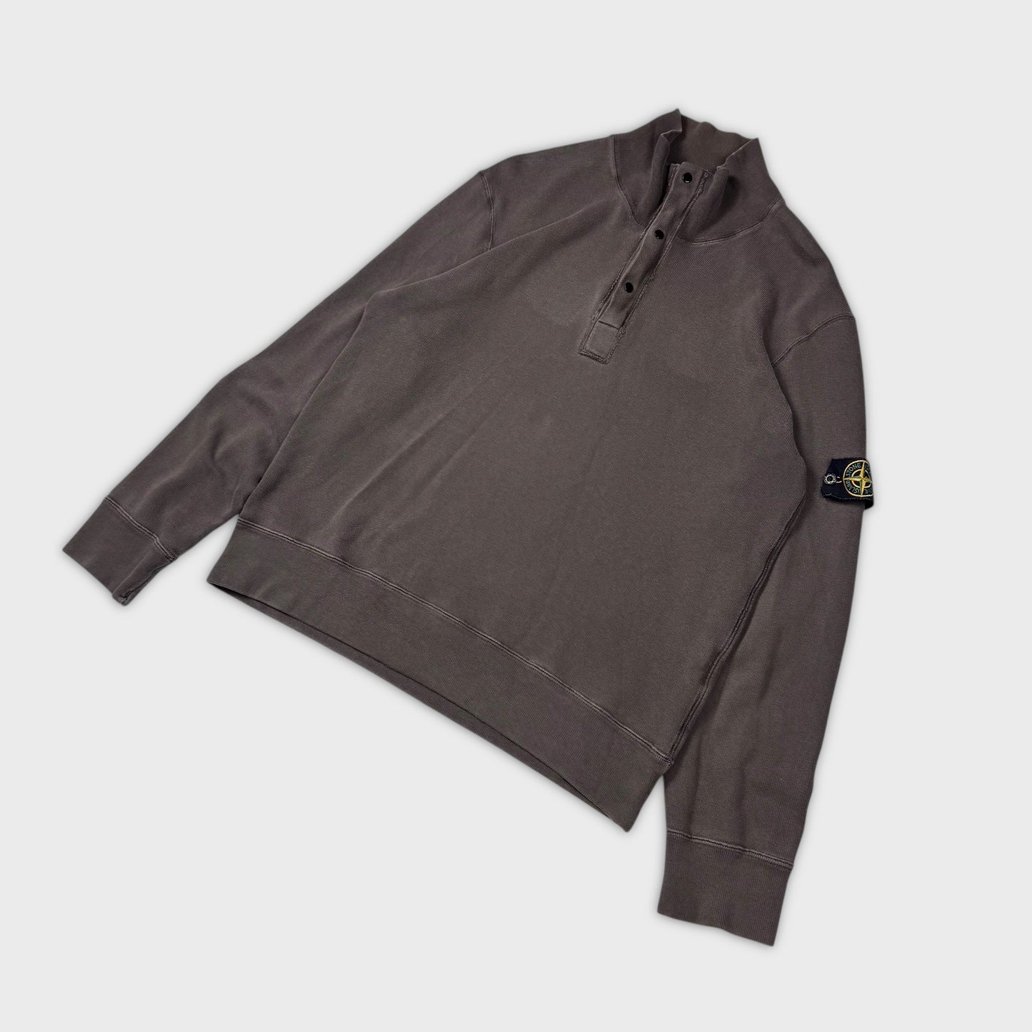 Stone Island Charcoal Quarter Zip Sweatshirt XL