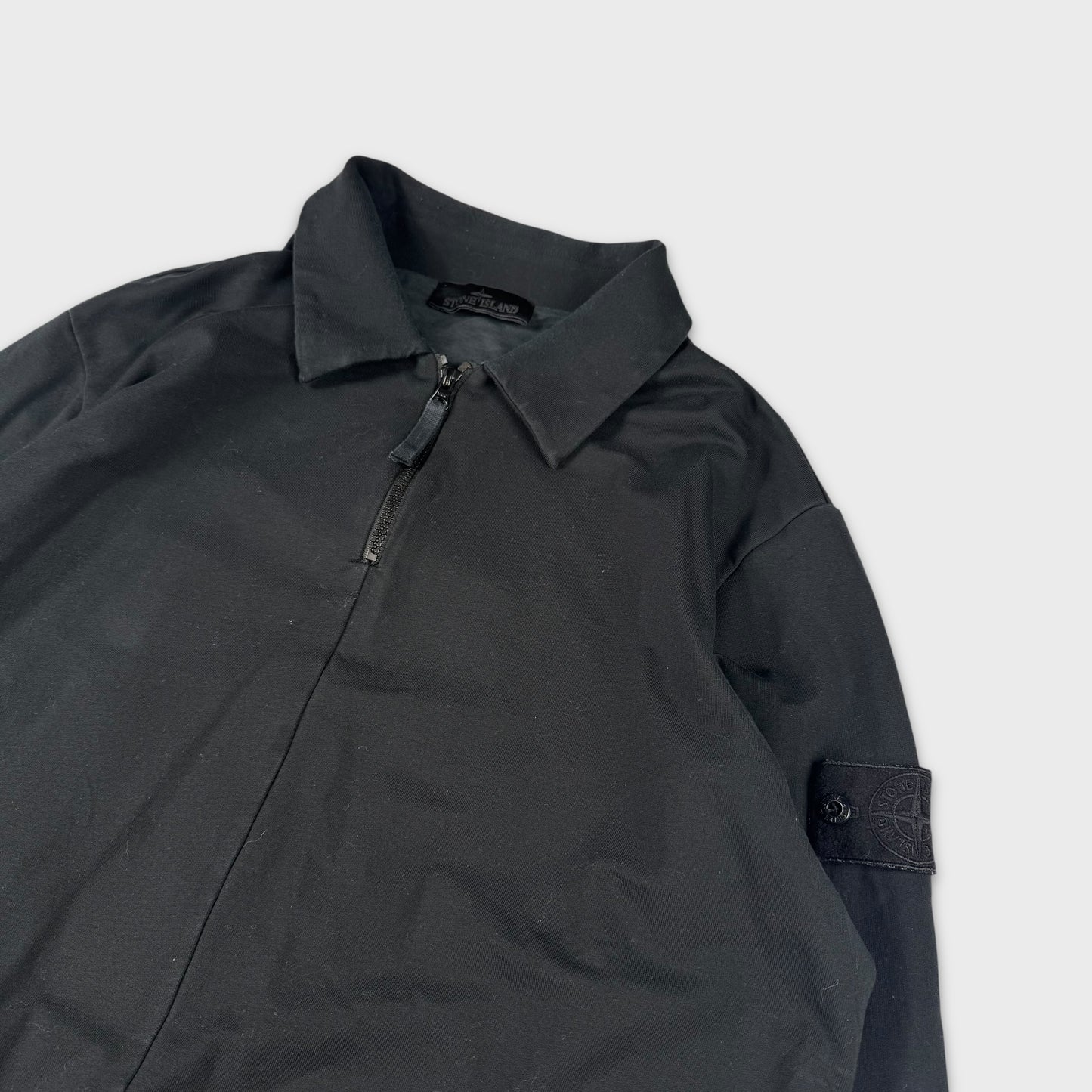 Stone Island Black Ghost Quarter Zip Sweatshirt L