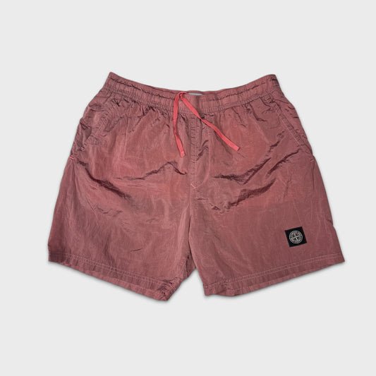 Stone Island Coral Pink Nylon Metal Shorts L
