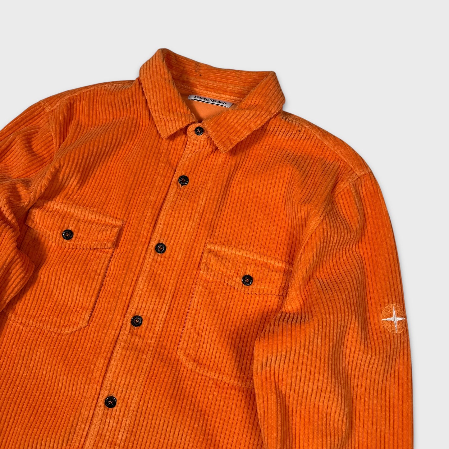 Stone Island Orange Corduroy Overshirt XL