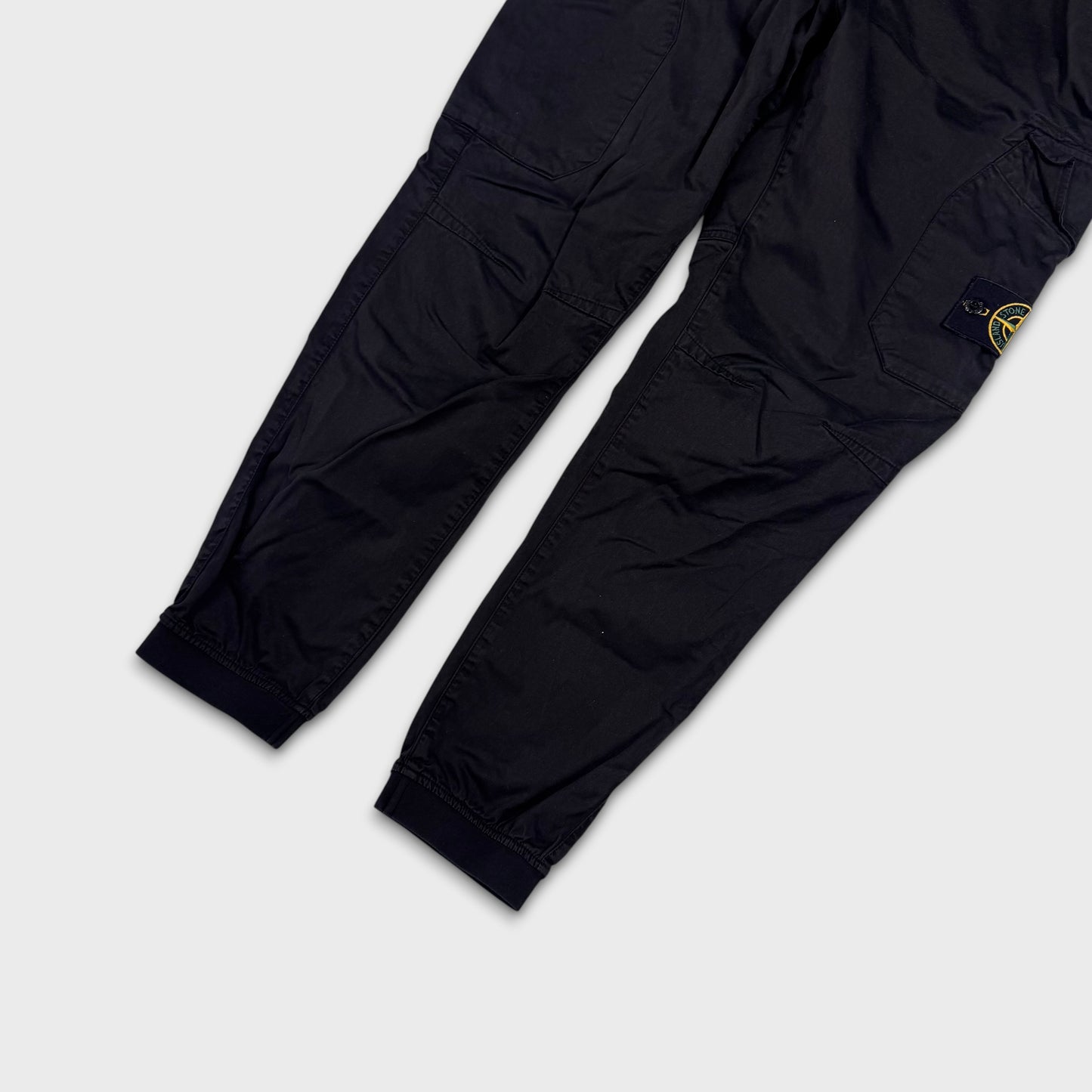 Stone Island Black Tela Cargo Pants W32