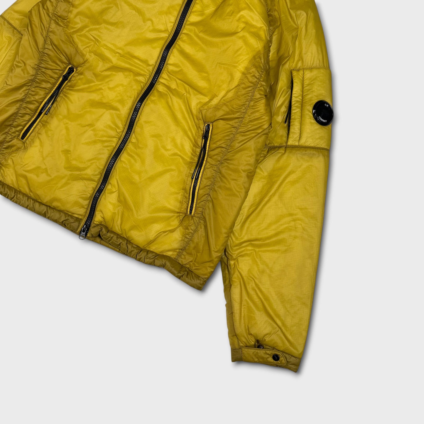 CP Company Yellow Outline Quilted Lens Jacket S