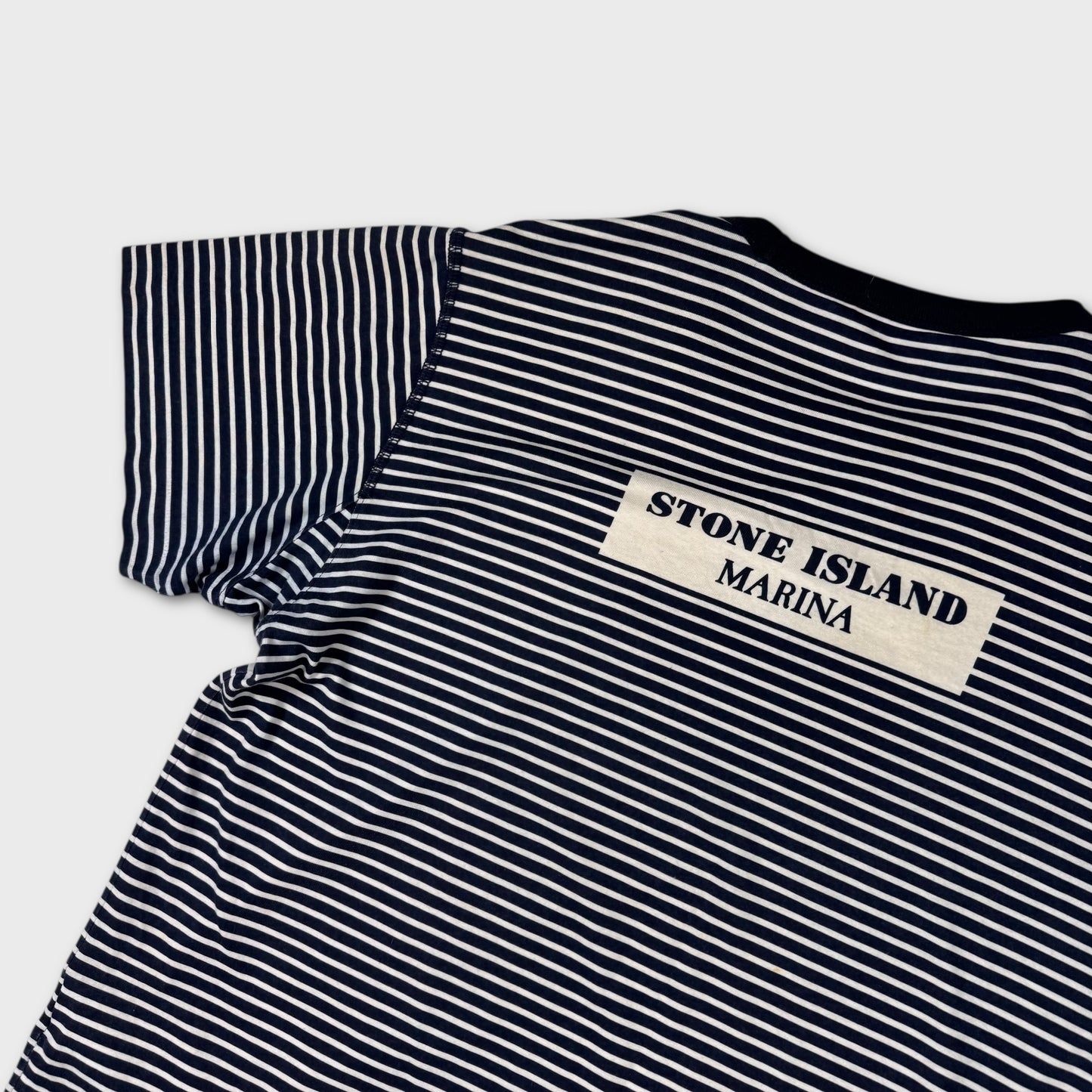 Stone Island Navy Marina Stripe T-Shirt XL