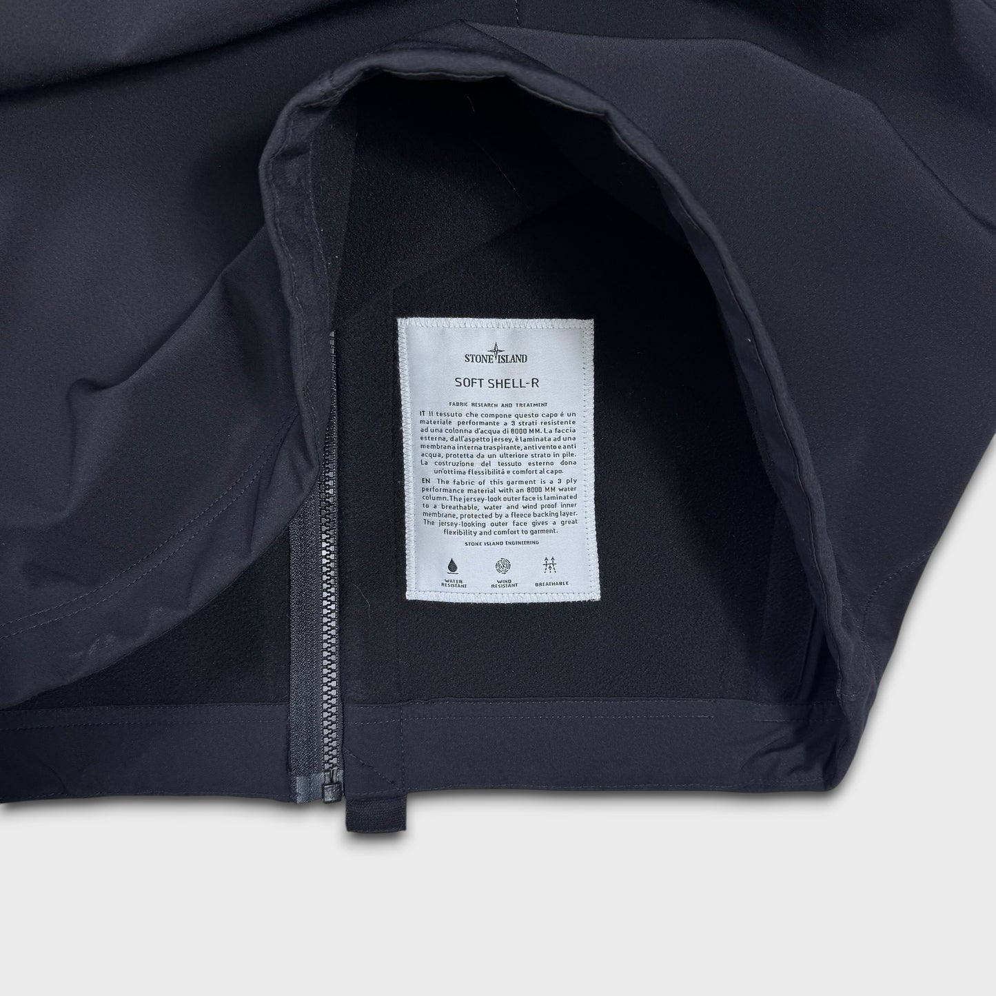 Stone Island Black Soft Shell-R Jacket XL