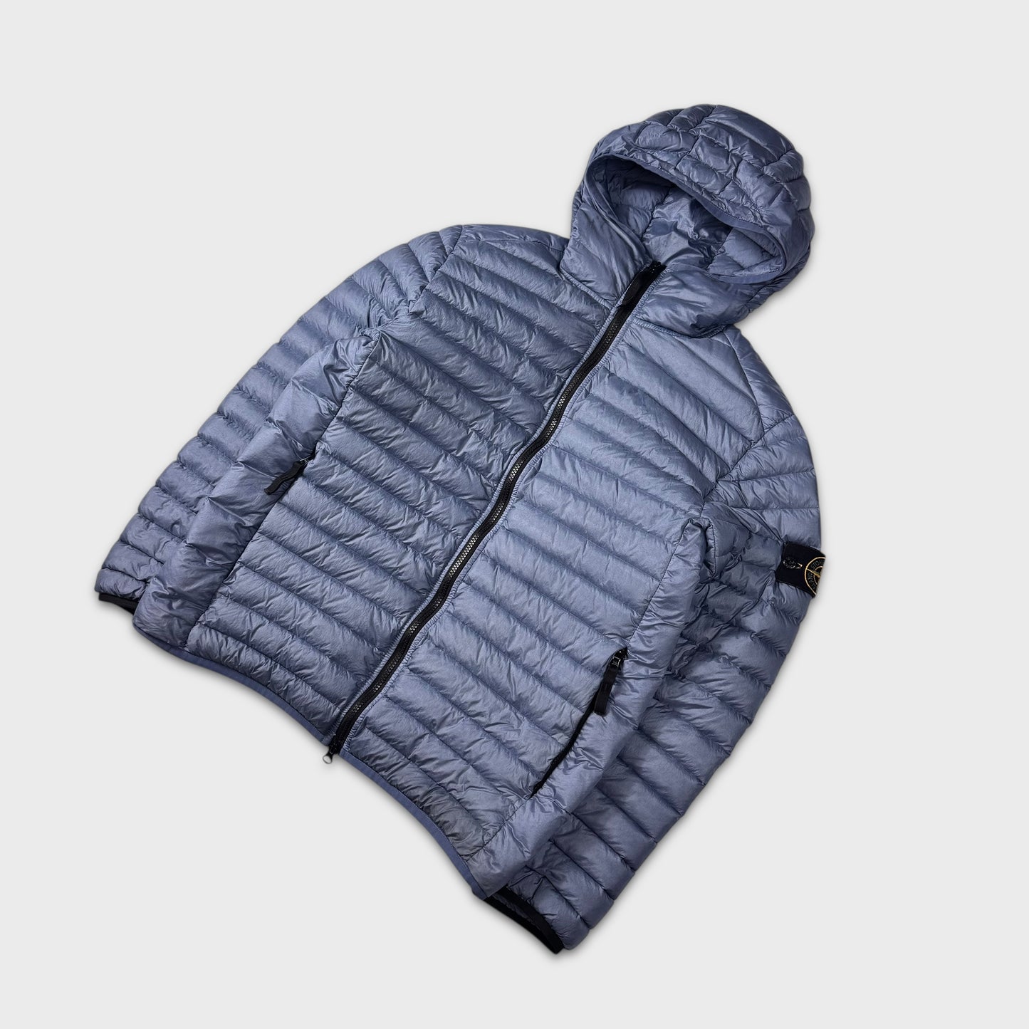 Stone Island Sky Blue Loom Woven Down Chambers R-Nylon Jacket M
