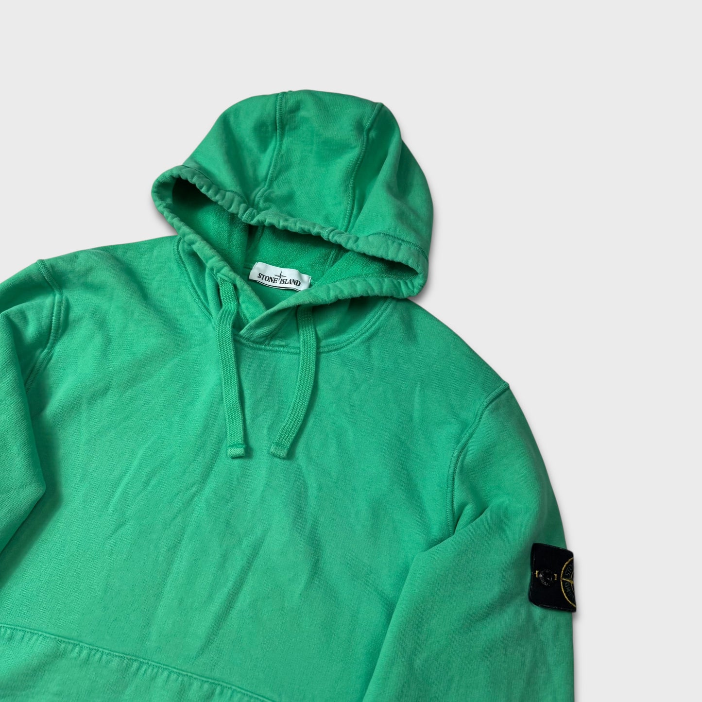 Stone Island Green Pullover Hoodie L