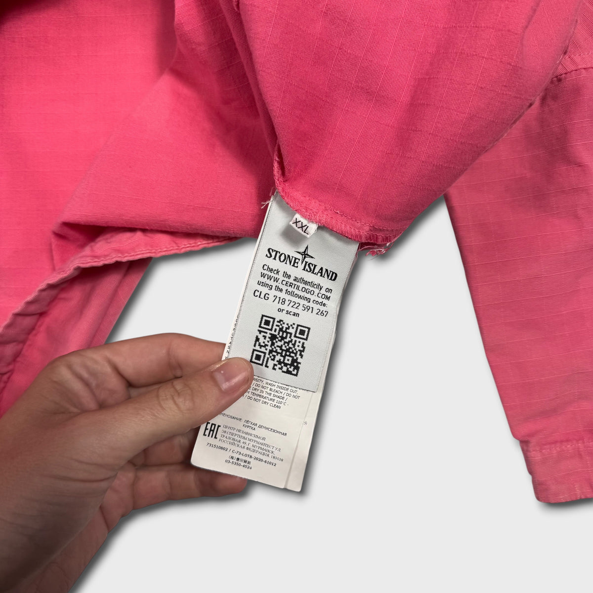 Stone Island Hot Pink Pullover Smock Jacket XXL