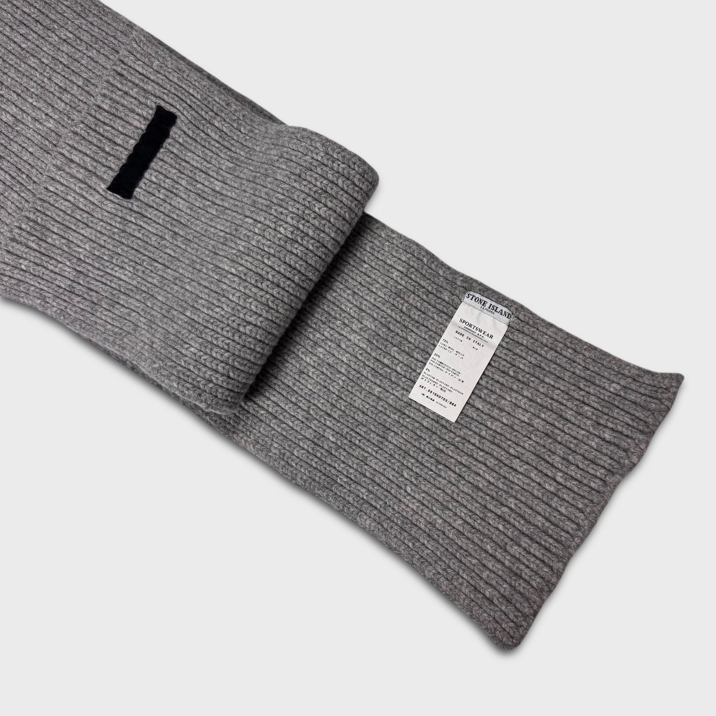 Stone Island Badge Beanie & Scarf Set OS