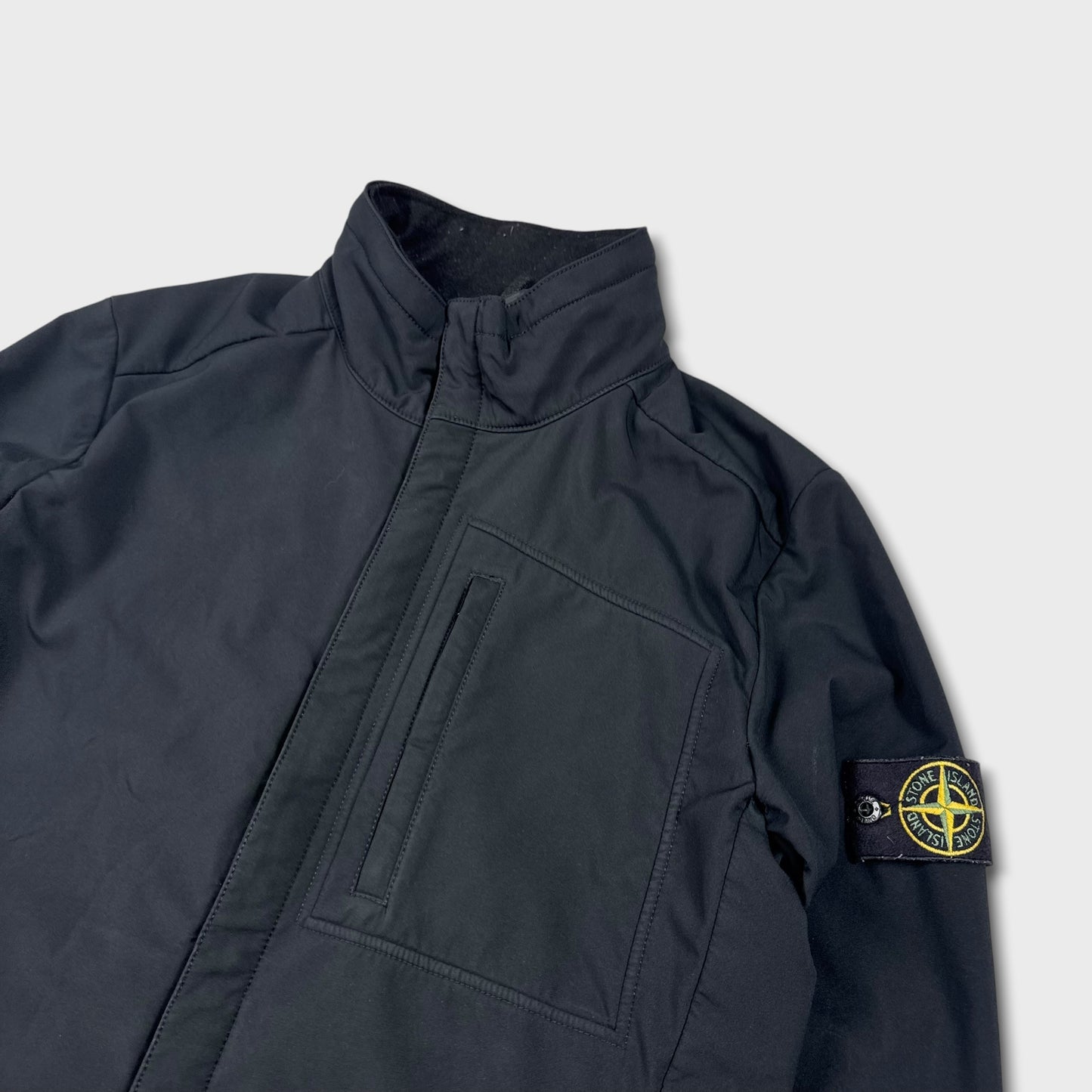 Stone Island Black Soft Shell-R Jacket L