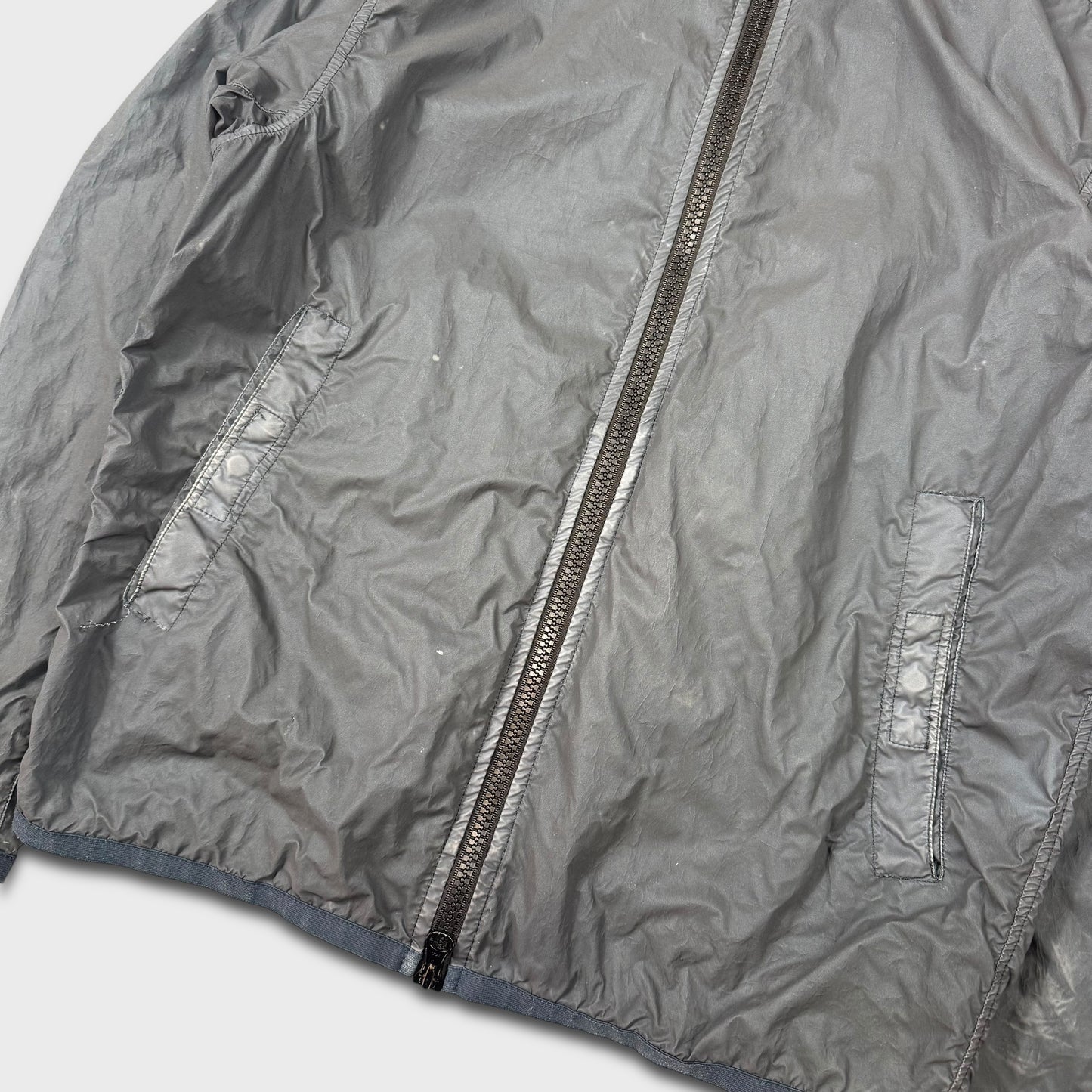 Stone Island Navy Lamy Velour Hooded Jacket M