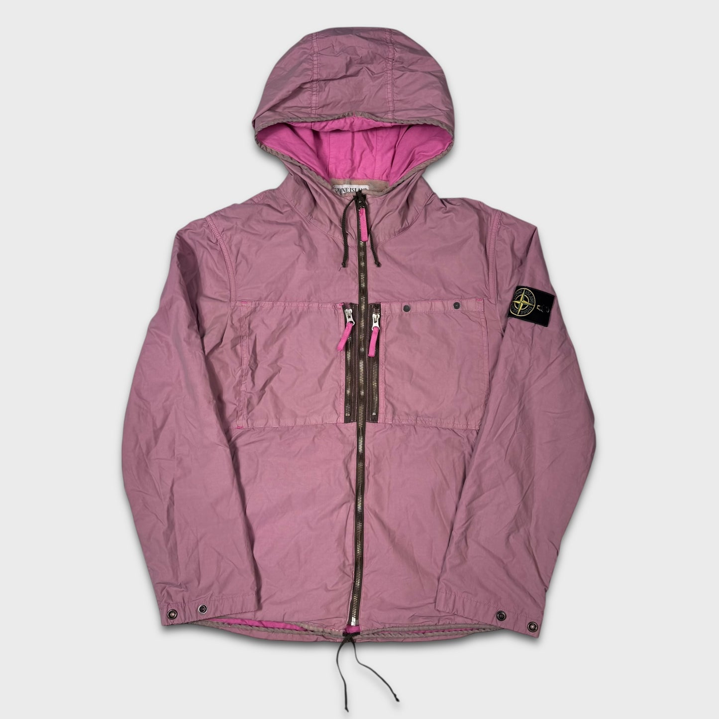 Stone Island Pink 2011 Tela Lined Hooded Jacket M