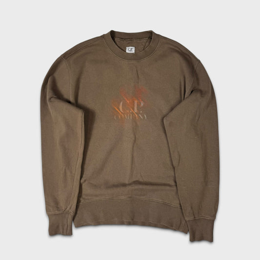 CP Company Olive Motion Logo Crewneck M