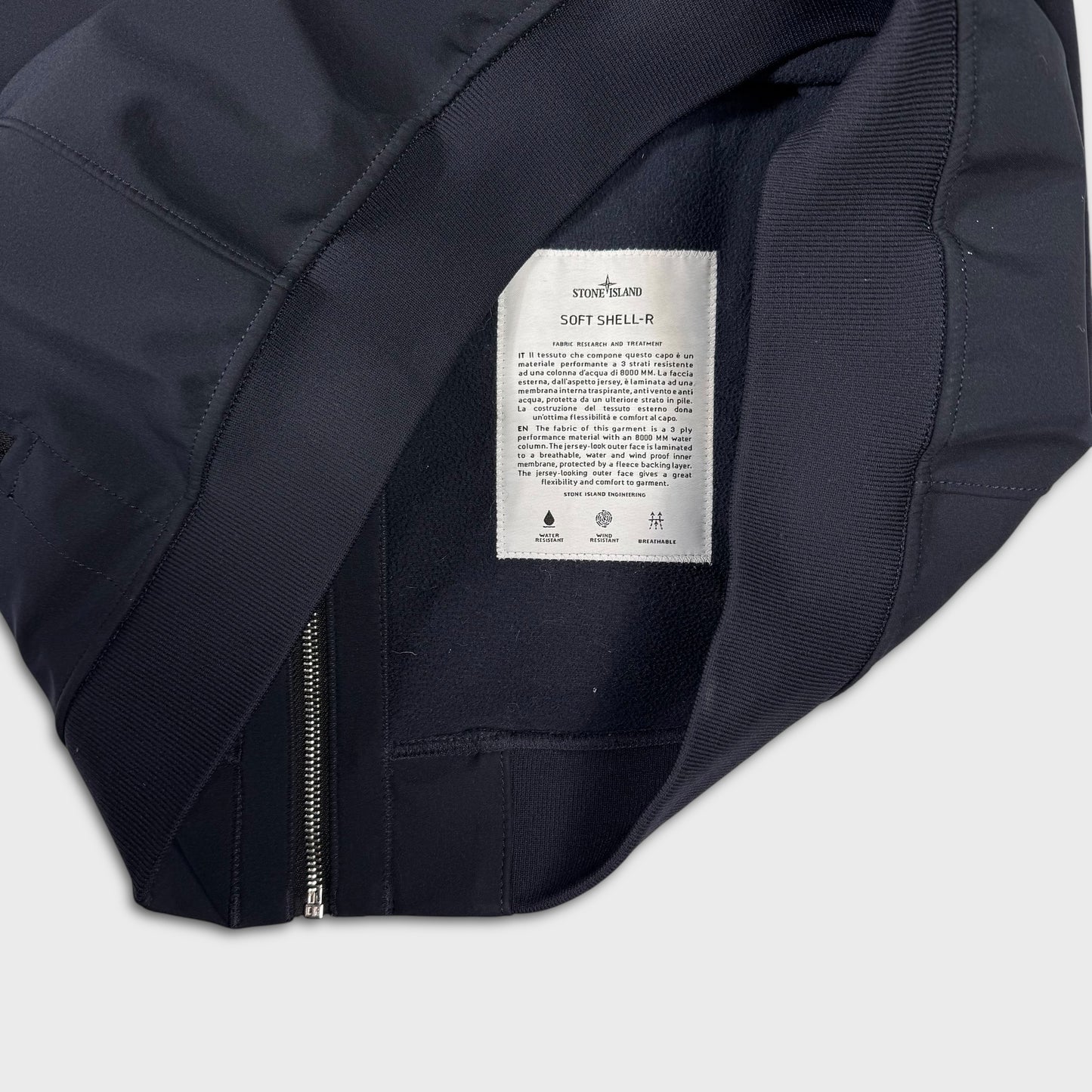 Stone Island Navy Soft Shell-R Jacket M