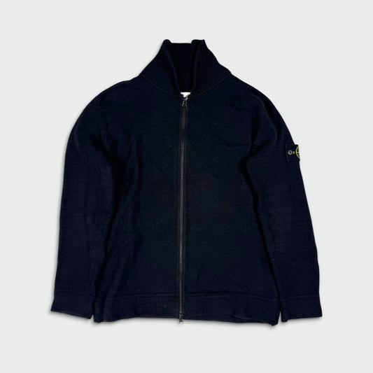 Stone Island Black Zip Cardigan Knit L