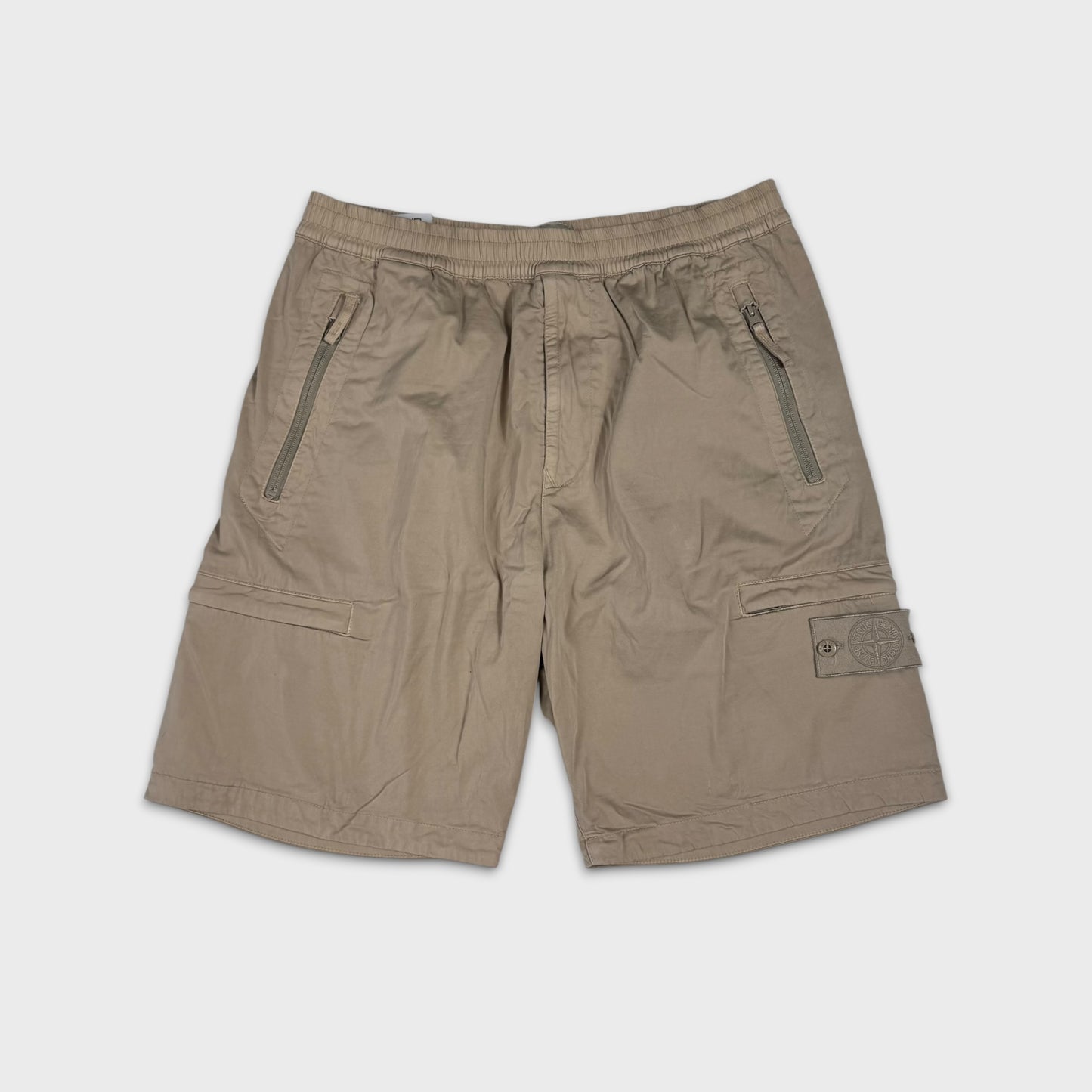 Stone Island Beige Ghost Cargo Shorts W34
