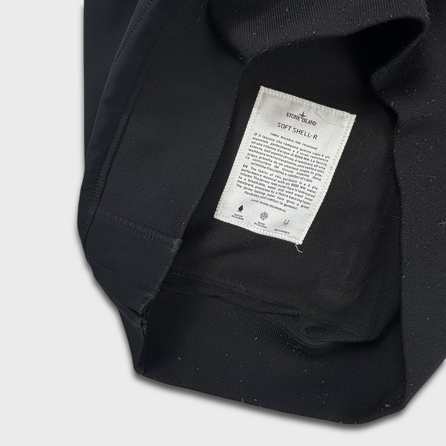 Stone Island Black Soft Shell-R Jacket XL