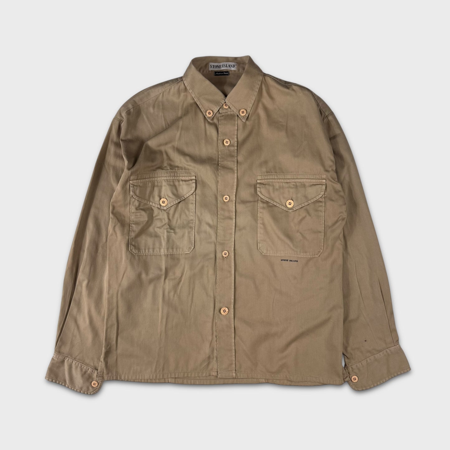 Stone Island 90’s Brushed Cotton Button Shirt L