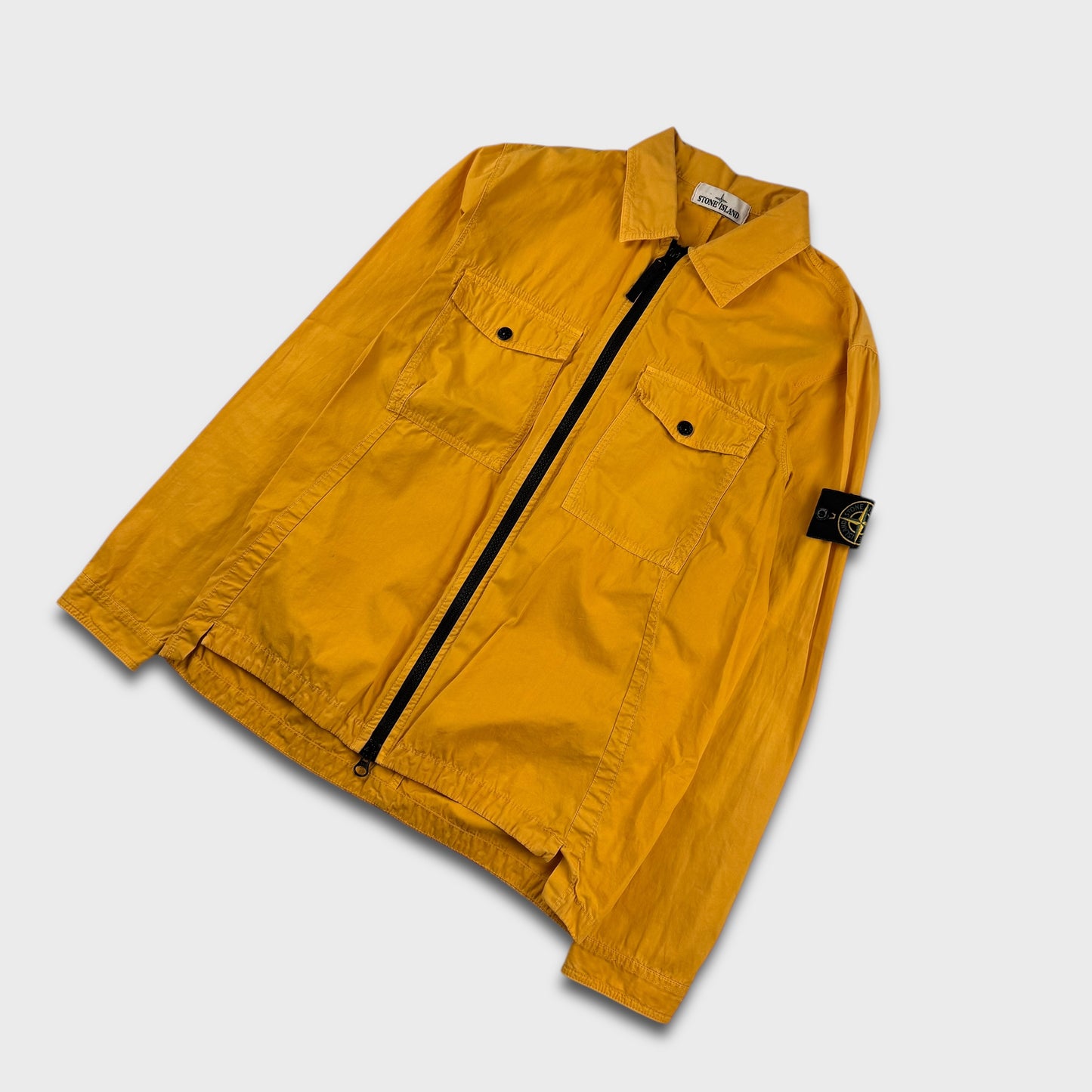 Stone Island Mustard Full Zip Overshirt M