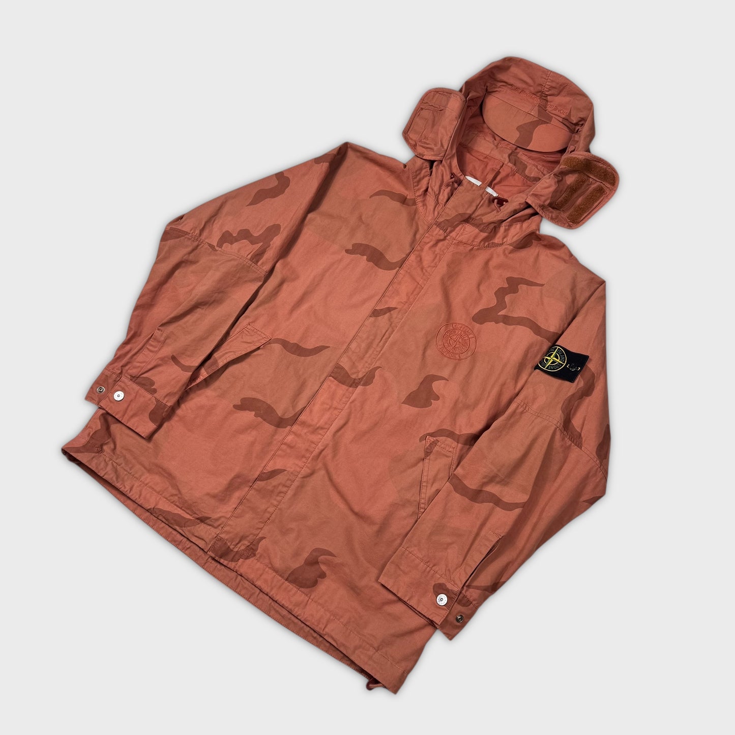 Stone Island x Supreme Brushed 2C Camo Riot Mask Jacket S