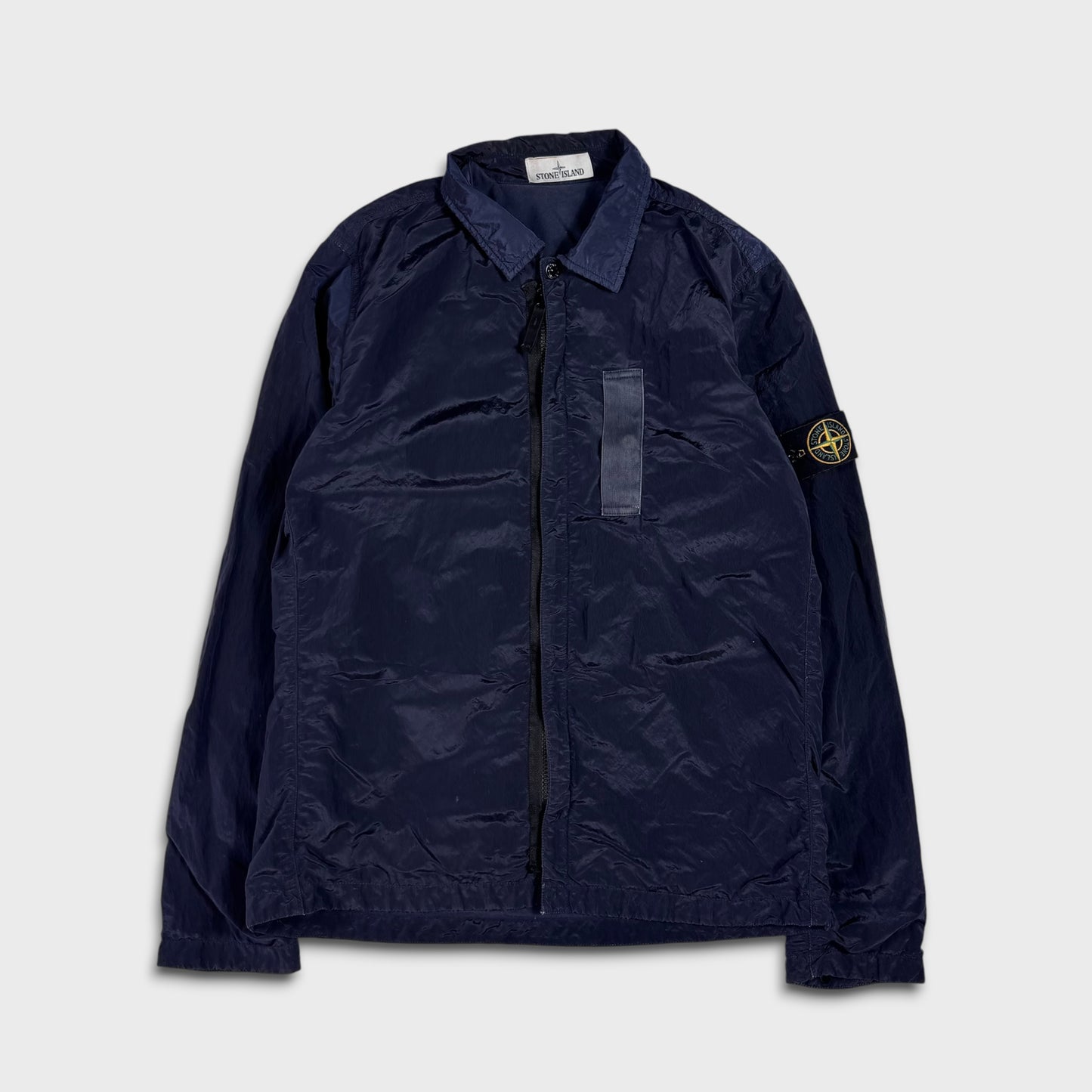 Stone Island Navy Nylon Metal Lined Overshirt M