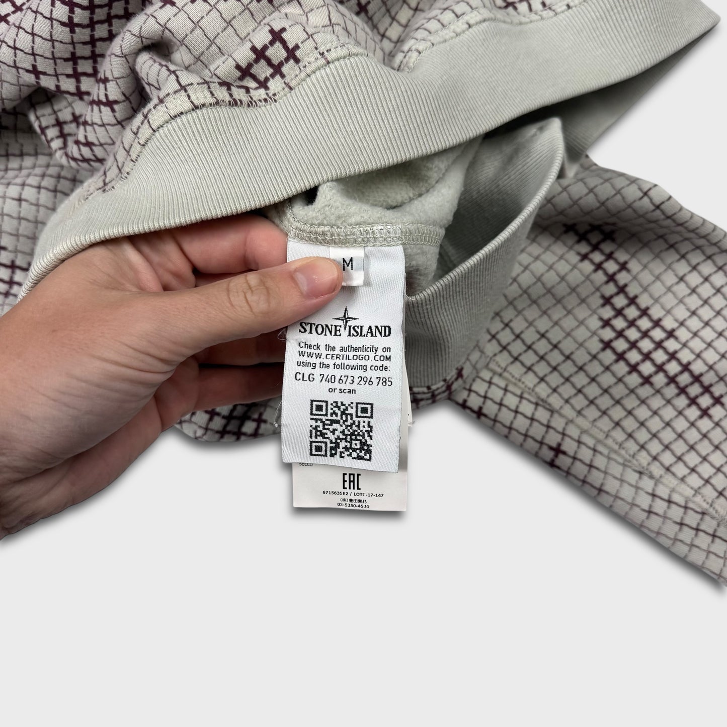 Stone Island Grid Camo Crewneck M