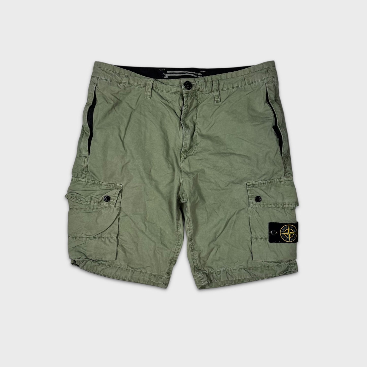 Stone Island Green Cargo Shorts W32