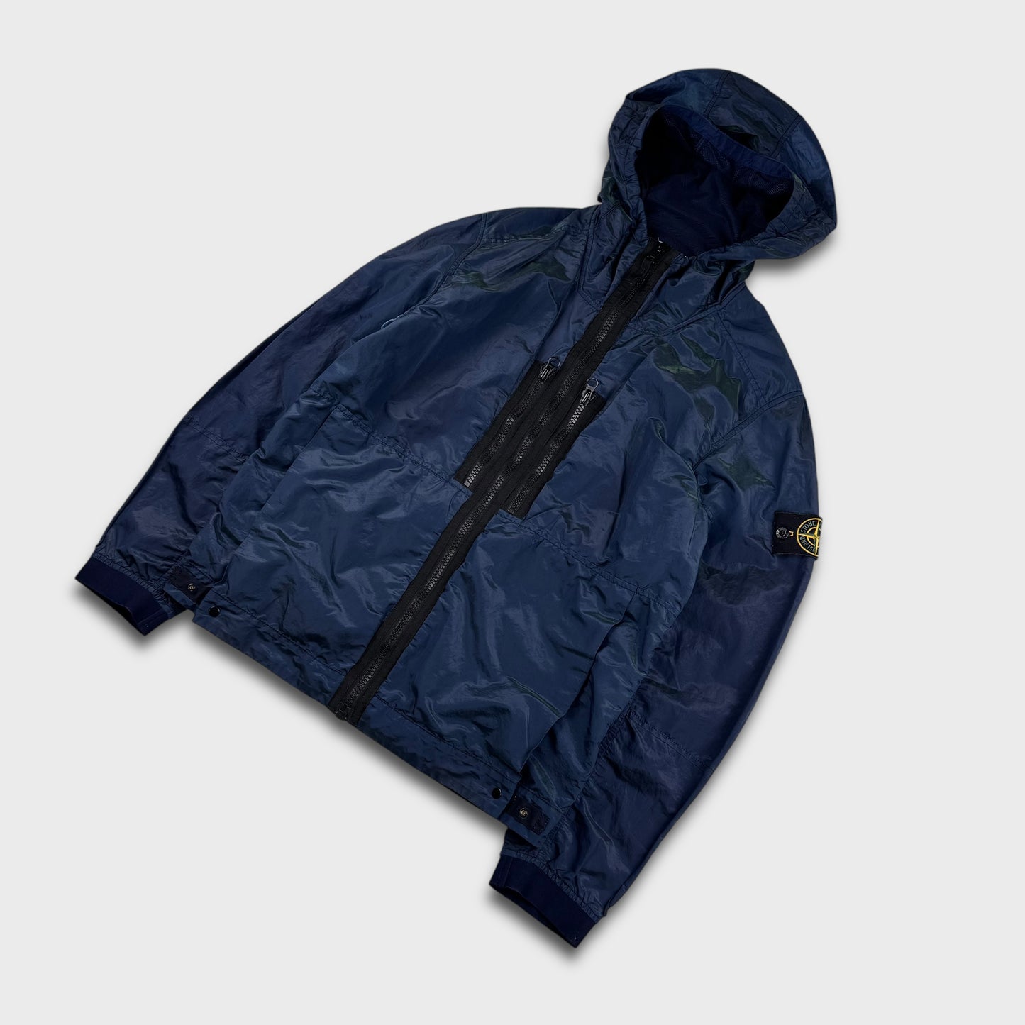 Stone Island Blue Nylon Metal Weft Jacket M