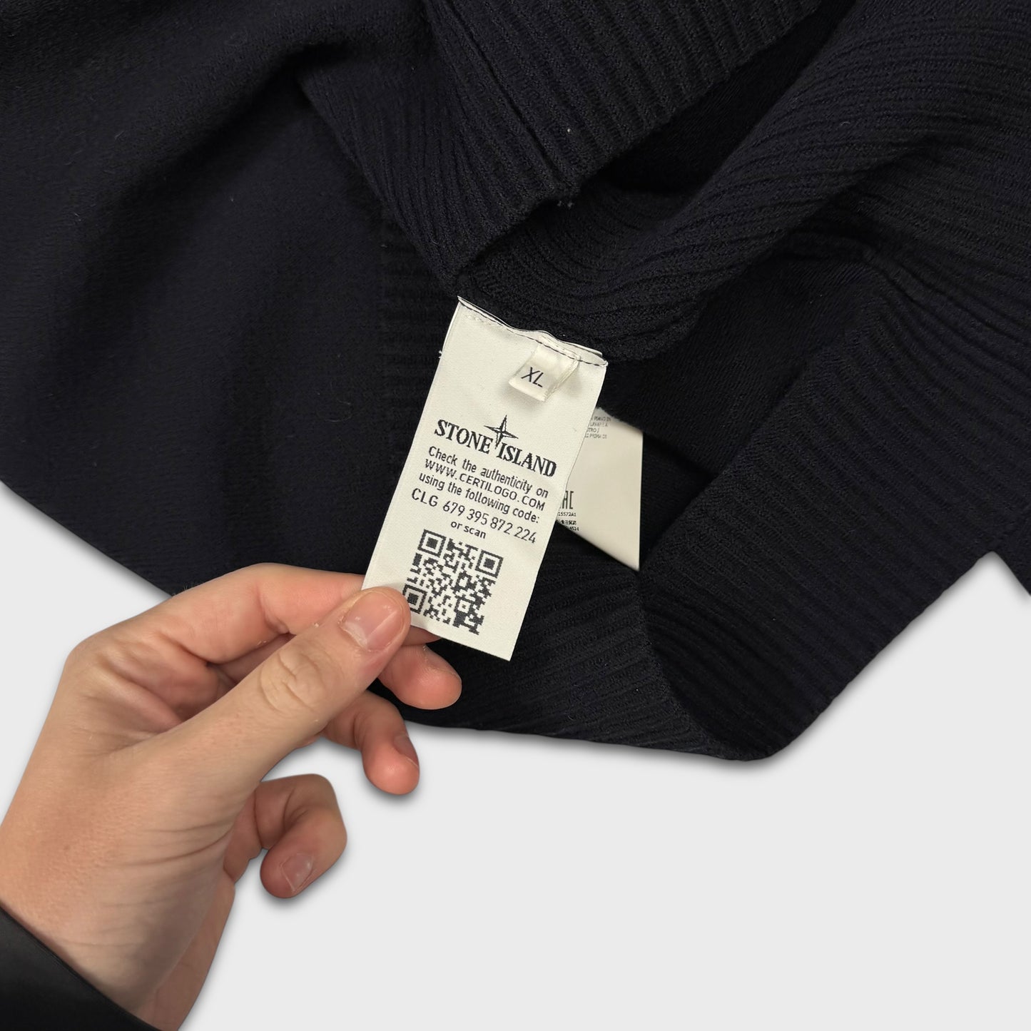 Stone Island Navy Knit Crewneck XL