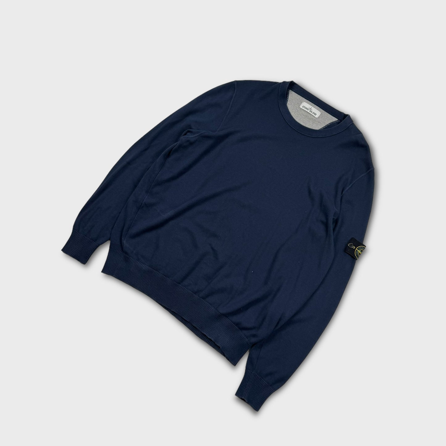 Stone Island Navy Knit Crewneck 3XL