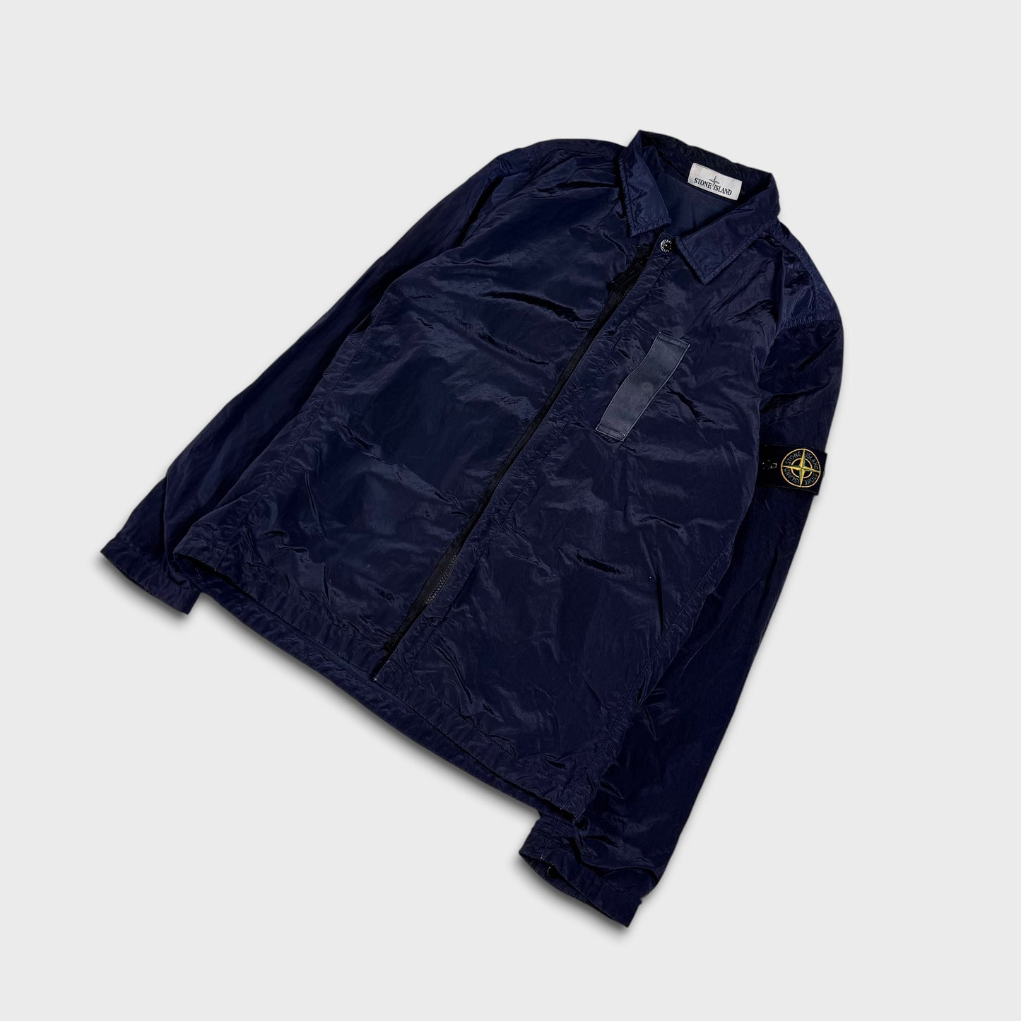 Stone Island Navy Nylon Metal Lined Overshirt M
