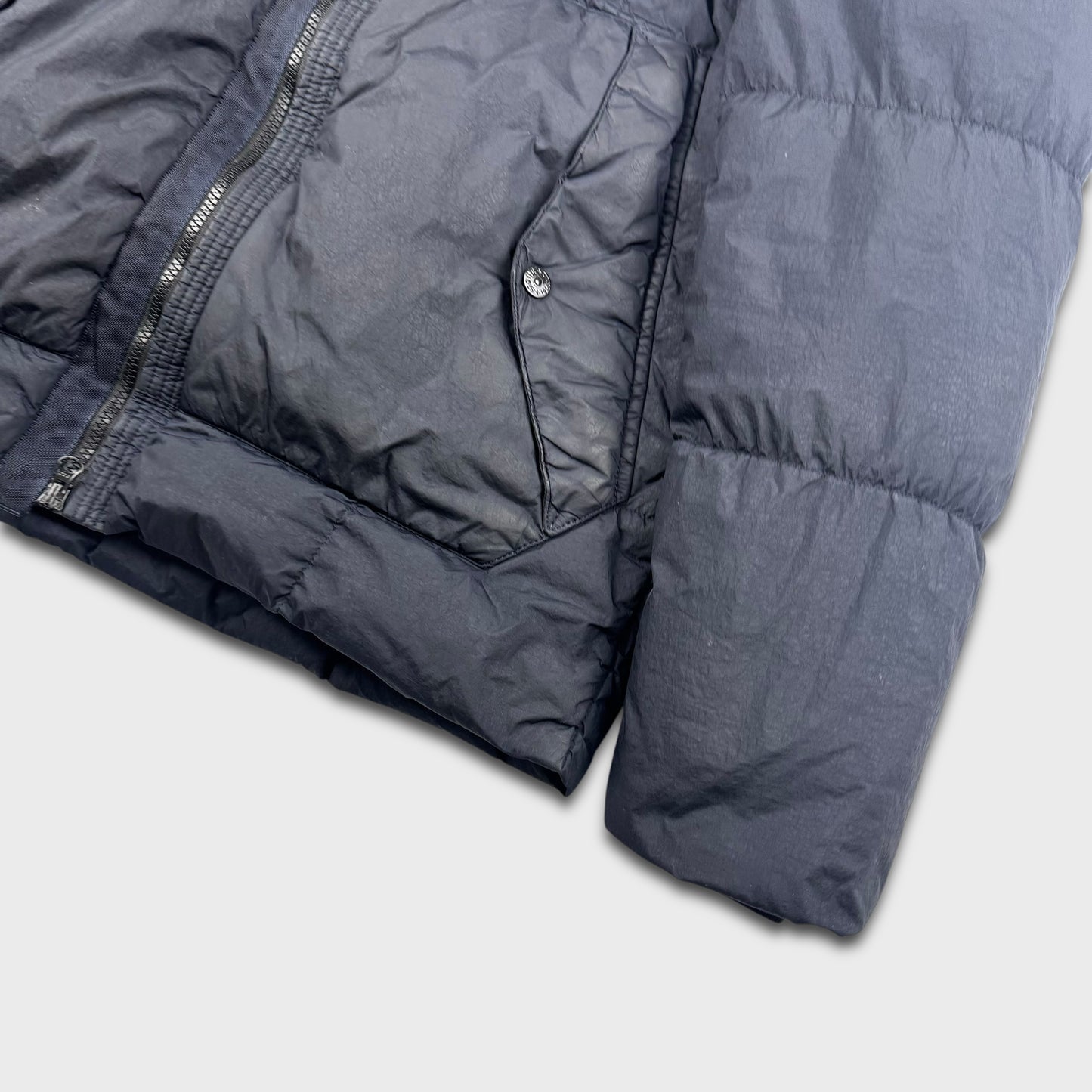 Stone Island Navy Garment Dyed Crinkle Reps NY Down Jacket XL