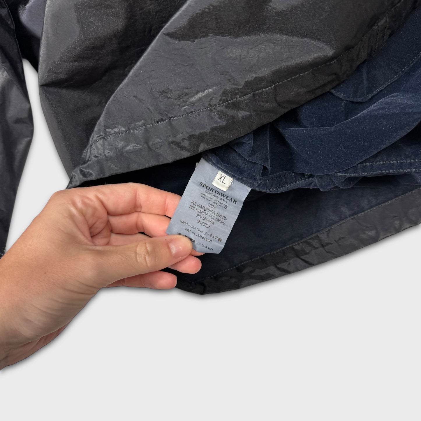 Stone Island 2007 Nylon Shimmer Flock Jacket XL