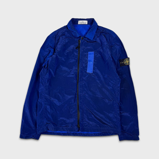 Stone Island Royal Blue Nylon Metal Overshirt L