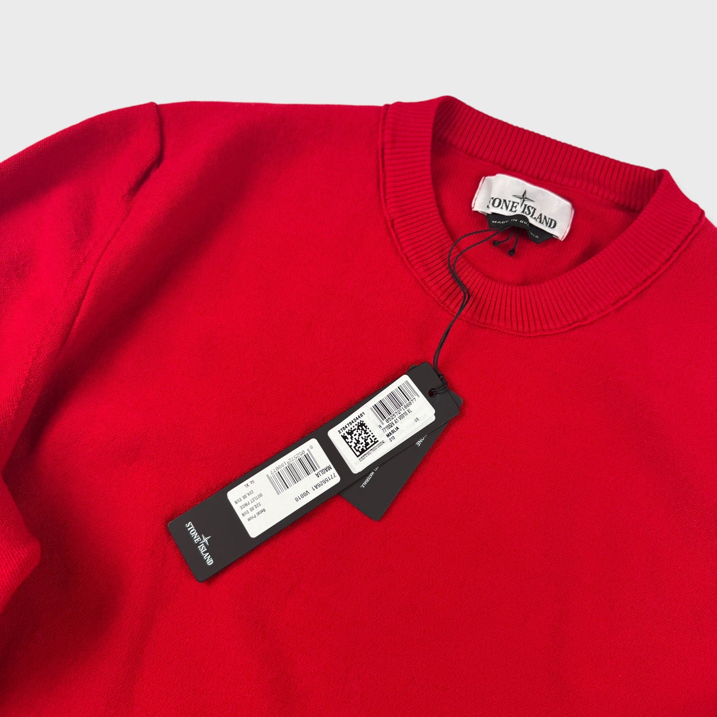 Stone Island Red Soft Knit Sweater BNWT XL