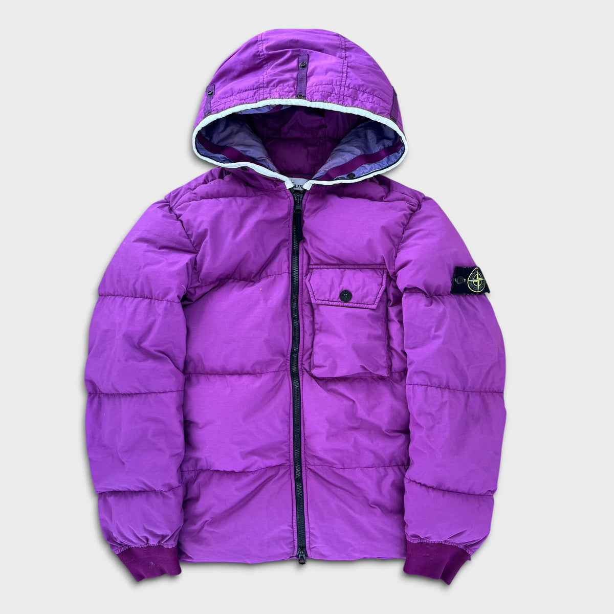 Stone Island Magenta Purple Naslan Light Watro Down-TC Jacket M