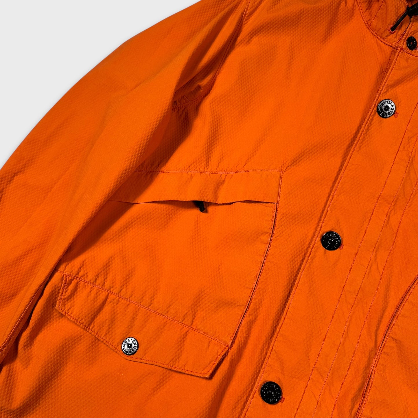 Stone Island Orange 3D Cotton Tela Multipocket Jacket XXL
