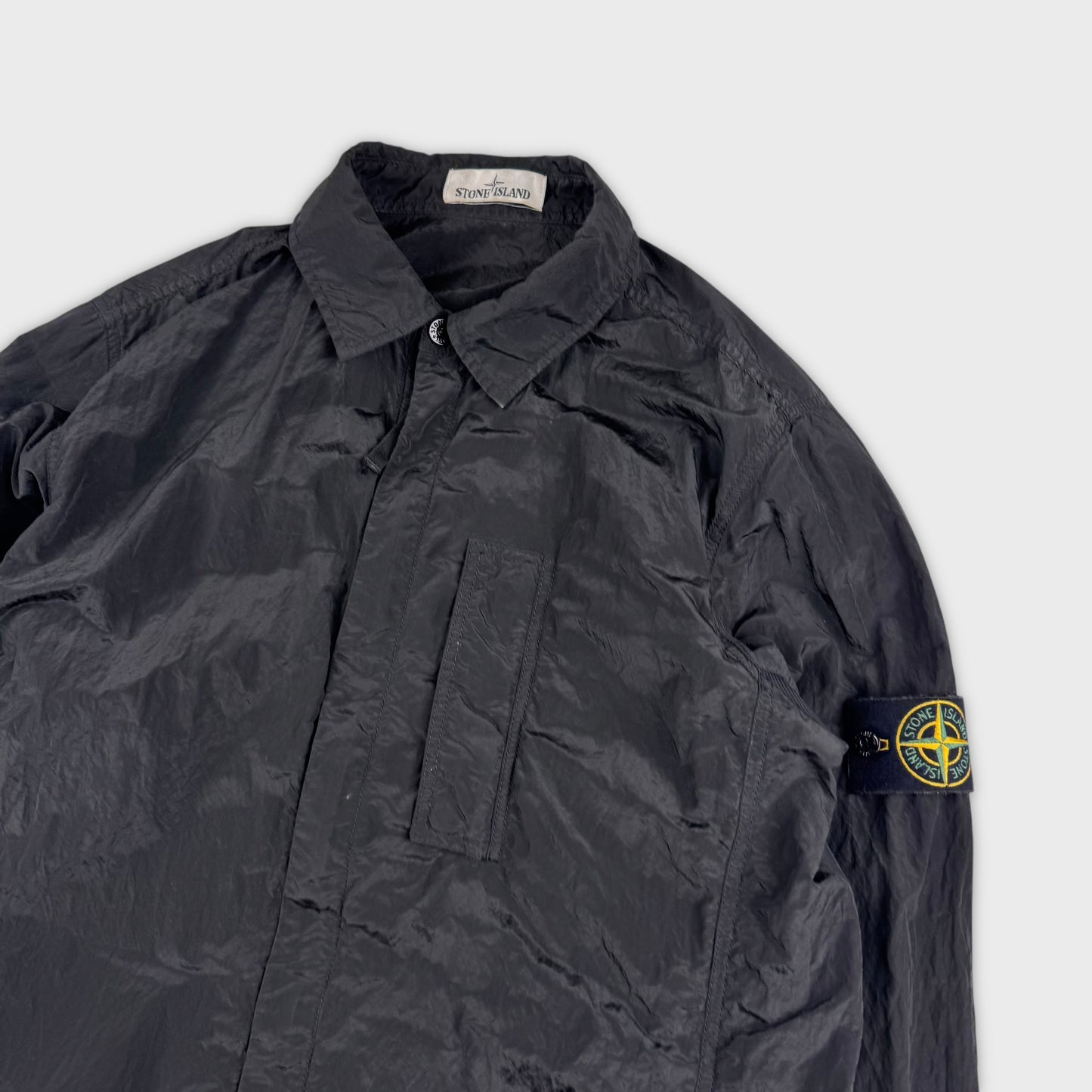 Stone Island Black Nylon Metal Overshirt L