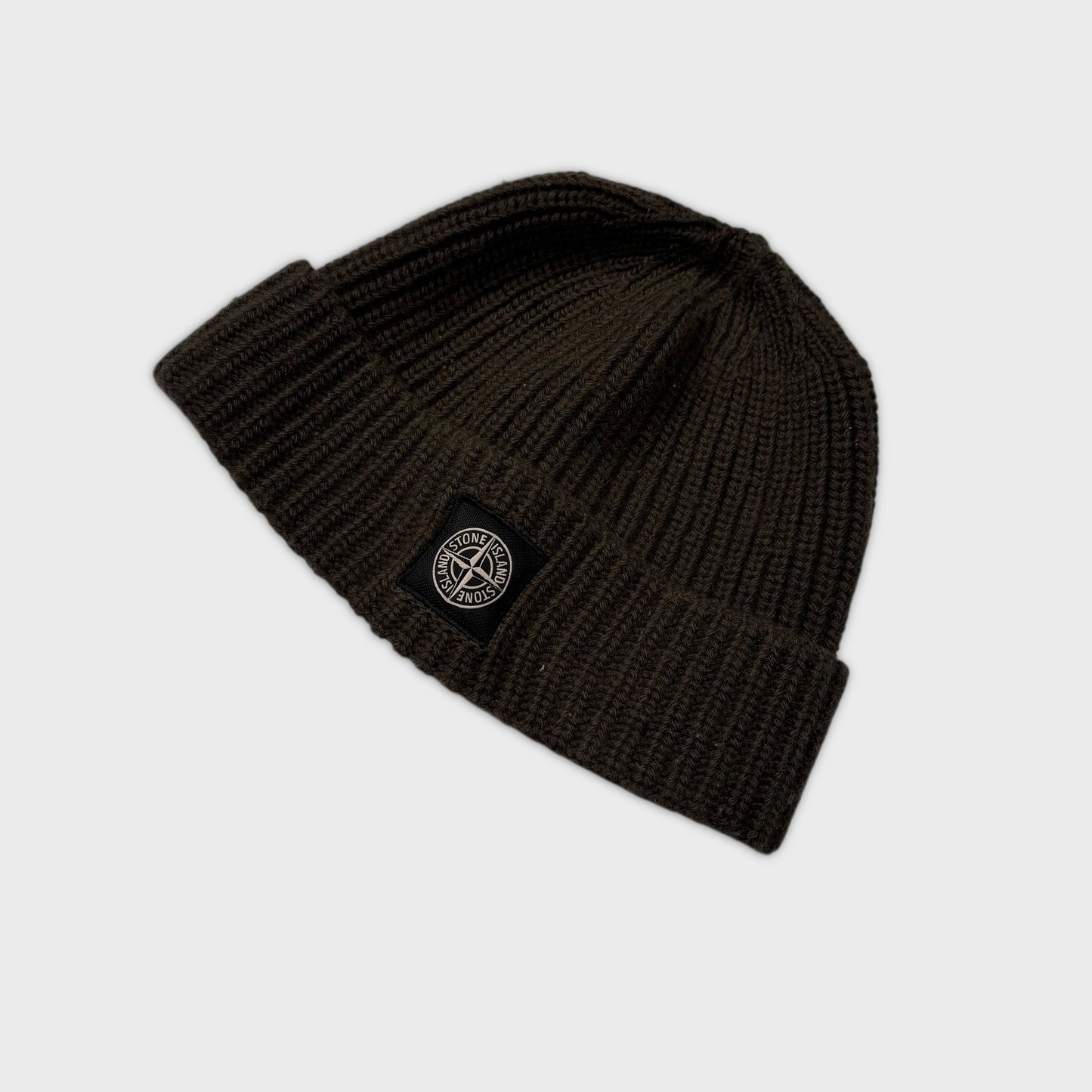 Stone Island Olive Wool Beanie L/XL