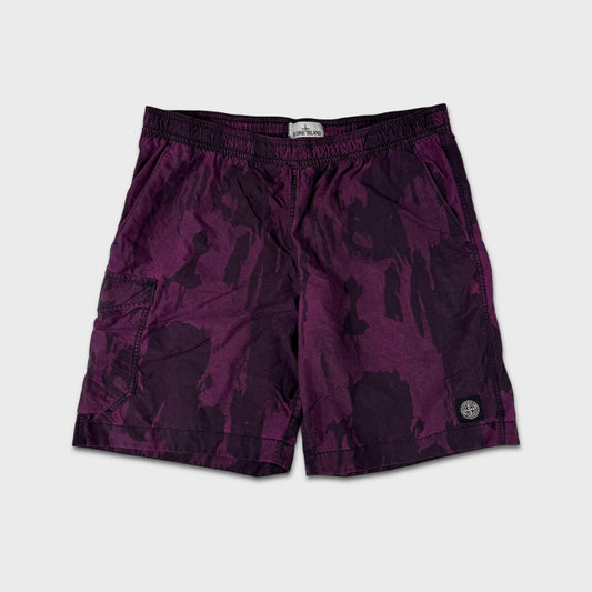 Stone Island Purple Camouflage Shorts XXL