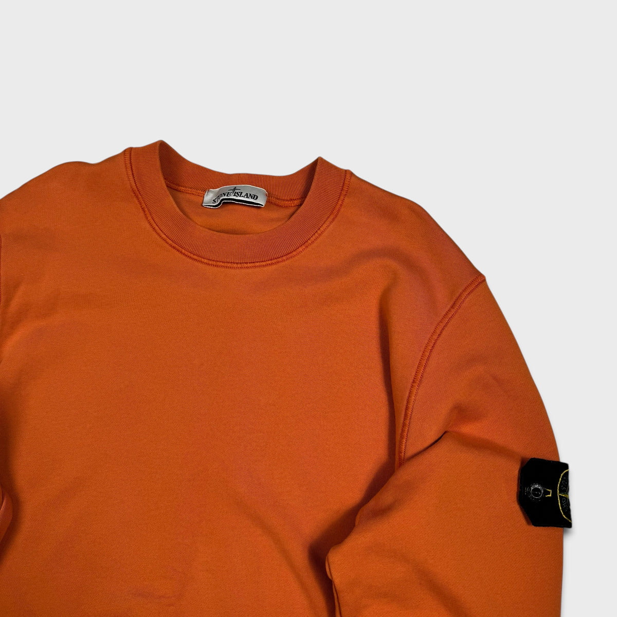 Stone Island Orange Crewneck Sweatshirt M