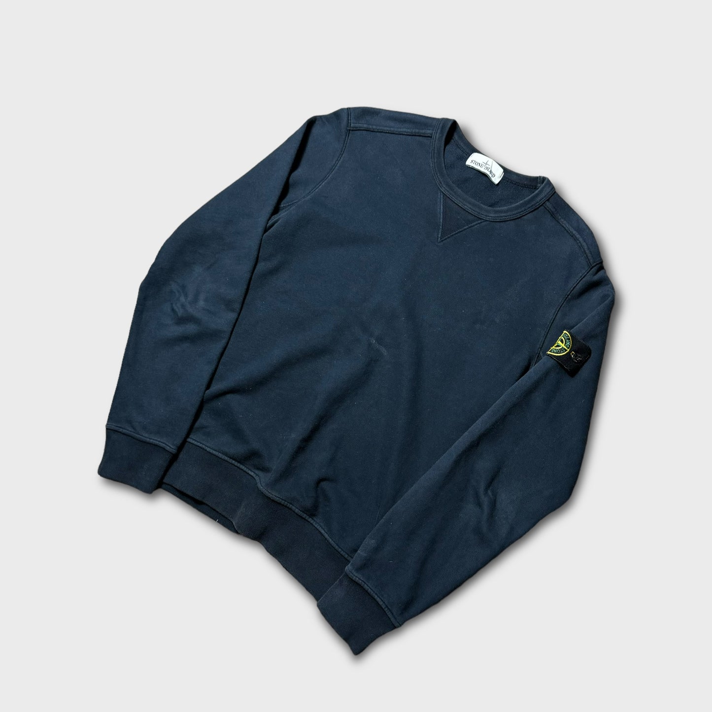 Stone Island Navy Crewneck Sweatshirt S