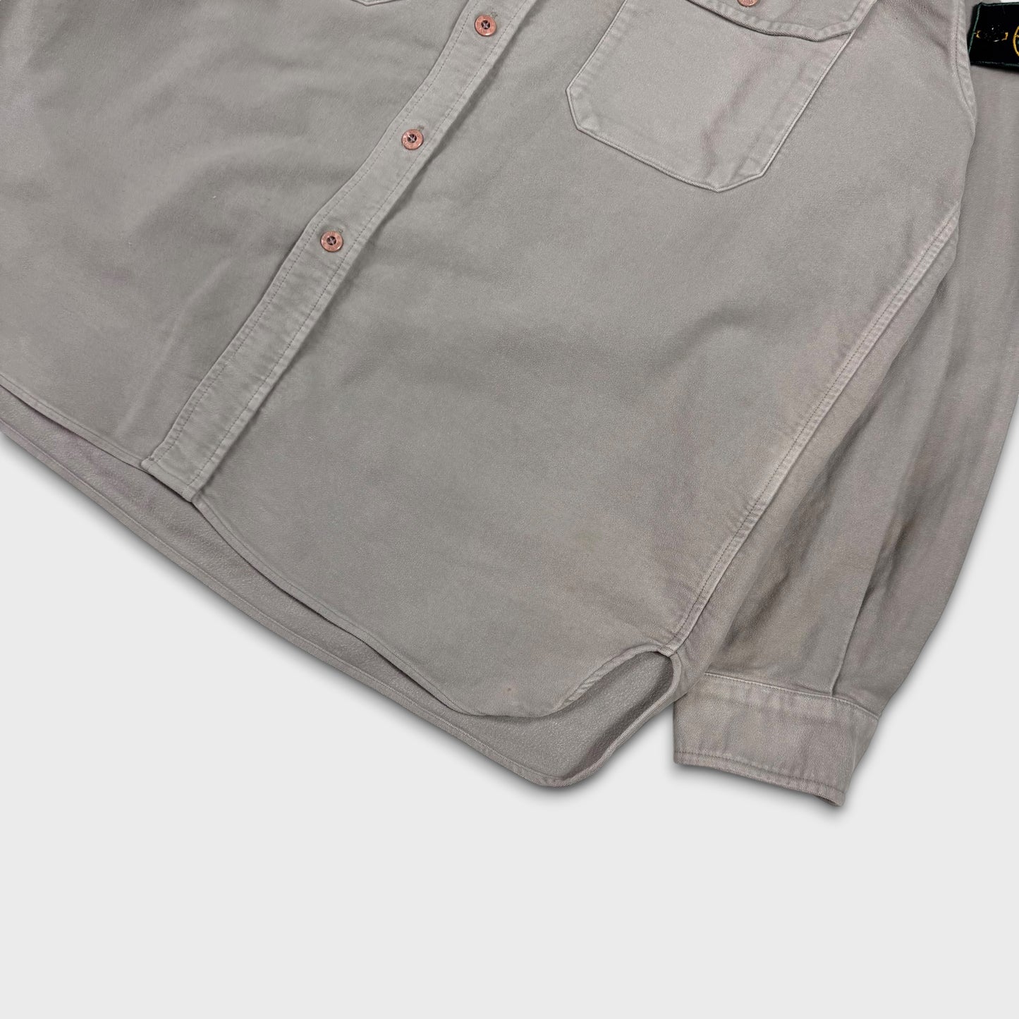 Stone Island 1998 Green Edge Moleskin Overshirt XXL