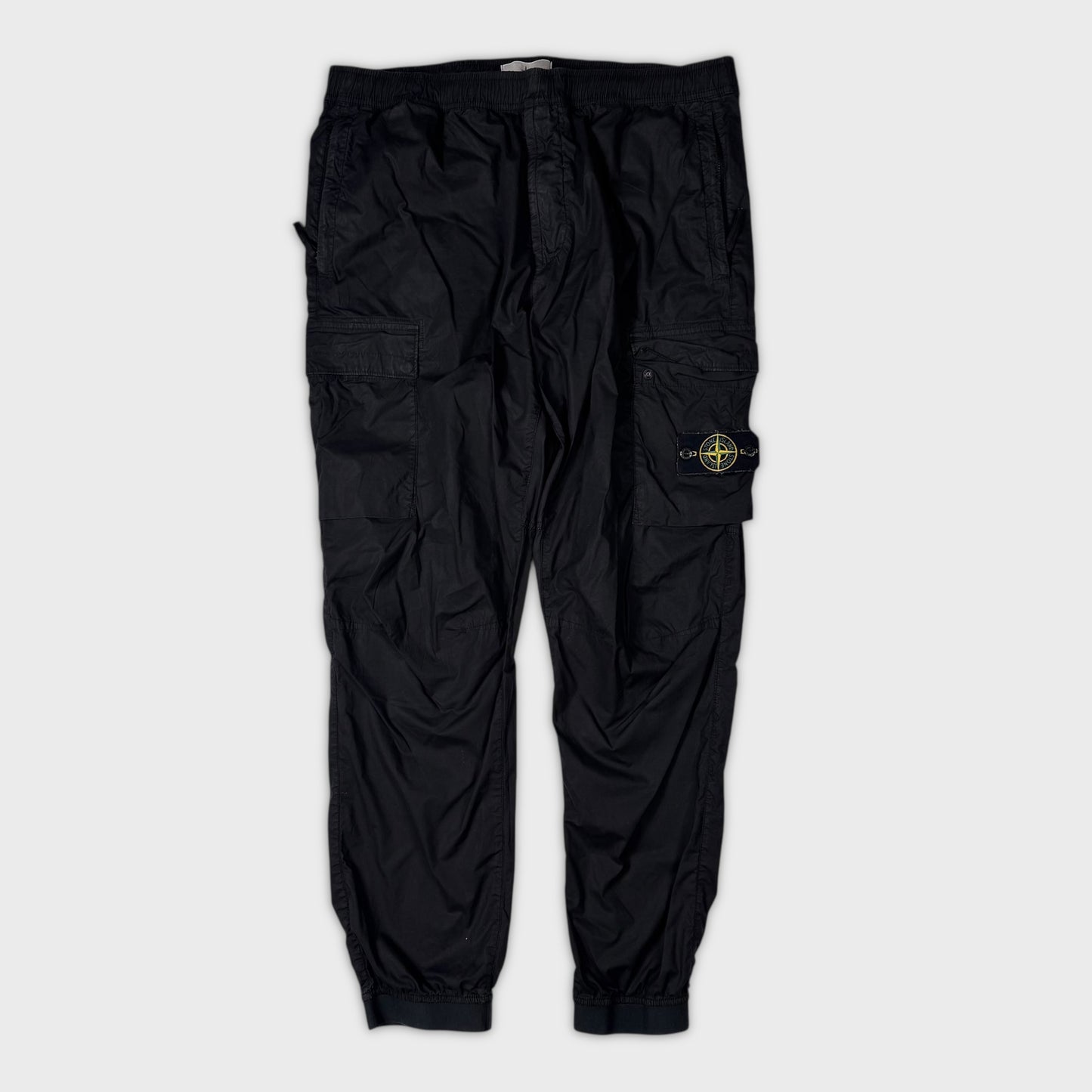 Stone Island Black Tela Cargo Pants W36