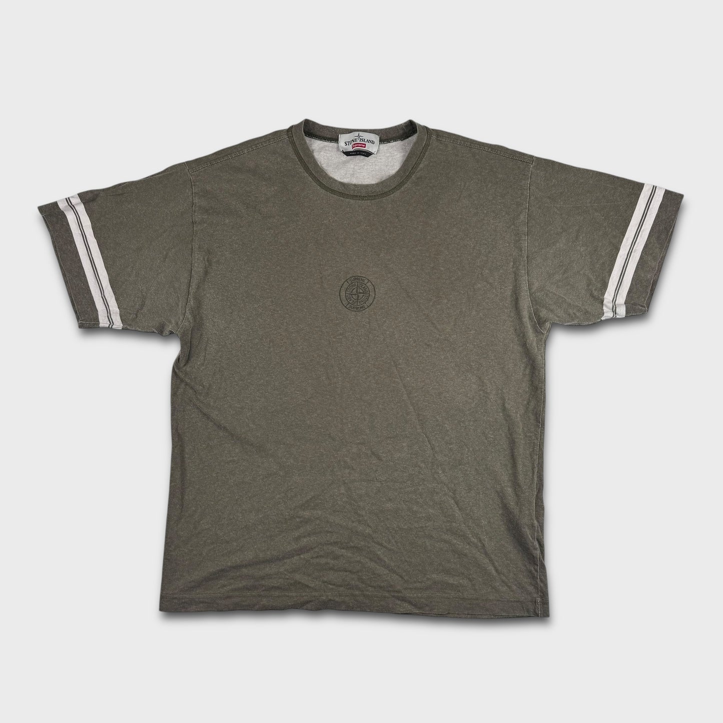 Stone Island x Supreme Olive Compass T-Shirt L