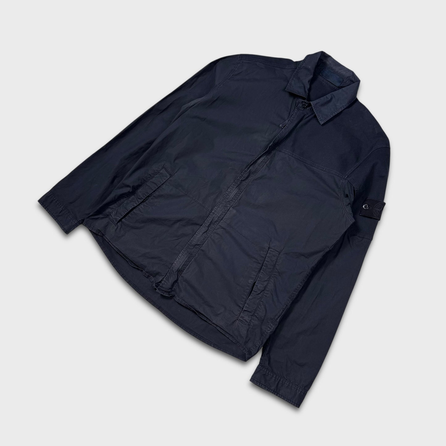 Stone Island Navy Tela Ghost Overshirt L