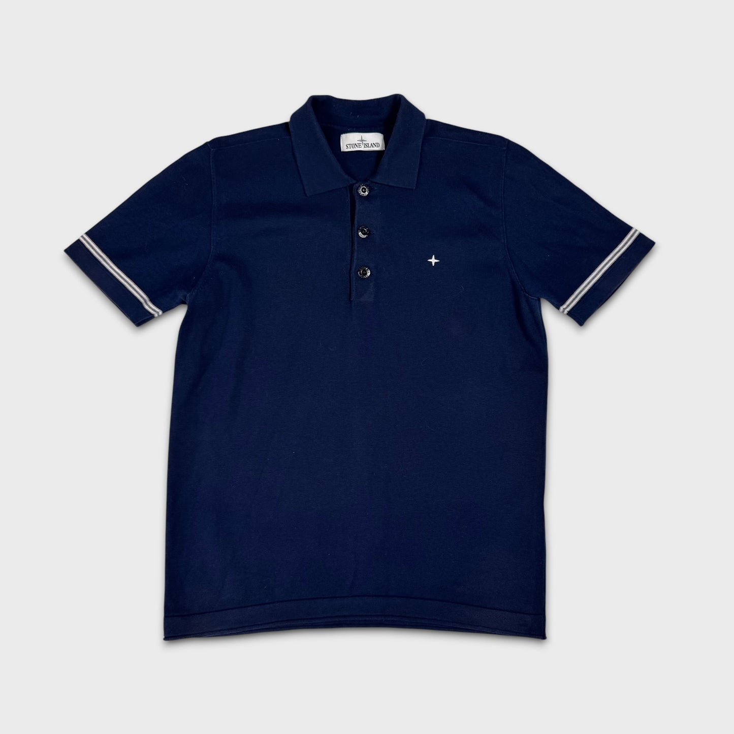Stone Island Navy Stellina Polo Shirt L